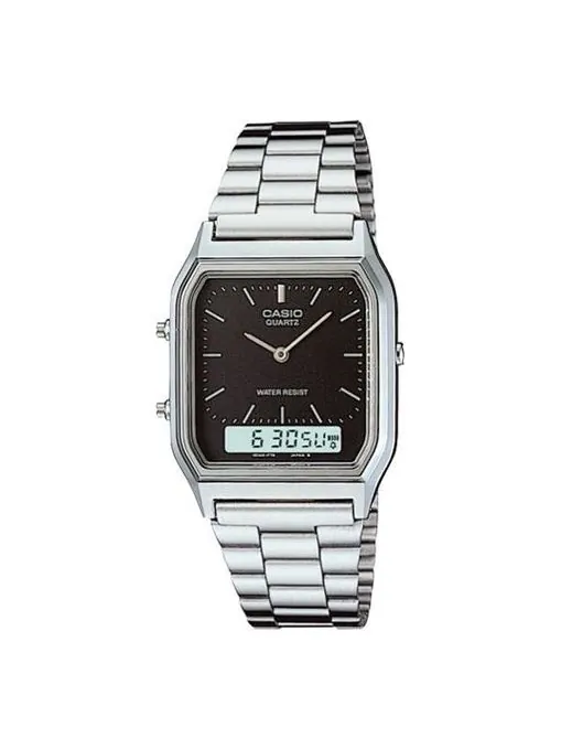 Часы CASIO Couple Waterproof Mens Black Analog/Digital Combo — изображение 1 из 4, оттенок черный