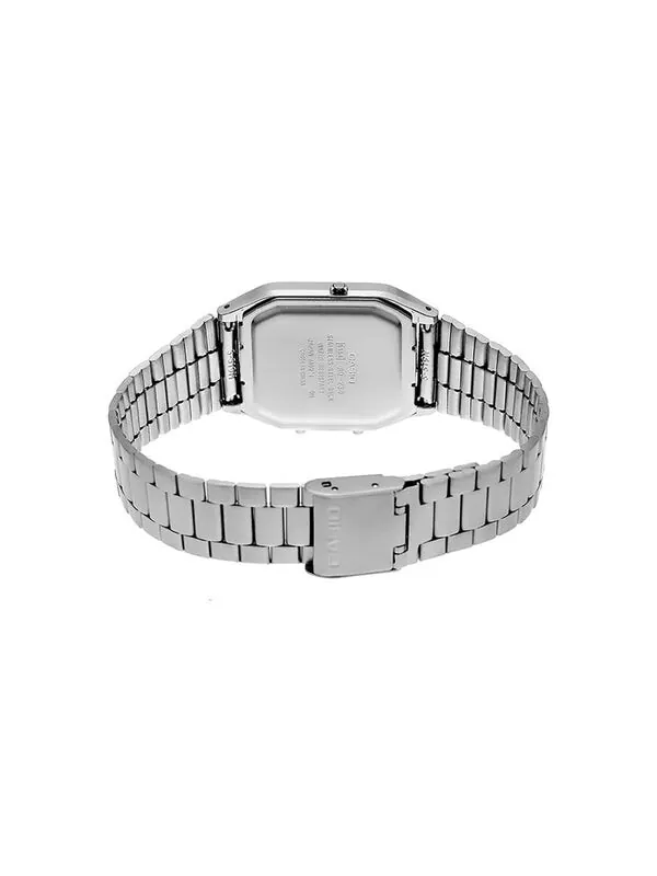 Часы CASIO Waterproof Stainless Steel Strap Mens Silver Analog/Digital Combo — изображение 2 из 4, оттенок серебряный