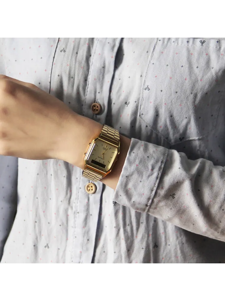 Часы CASIO Waterproof Stainless Steel Strap Mens Gold Analog — изображение 2 из 5, оттенок золото