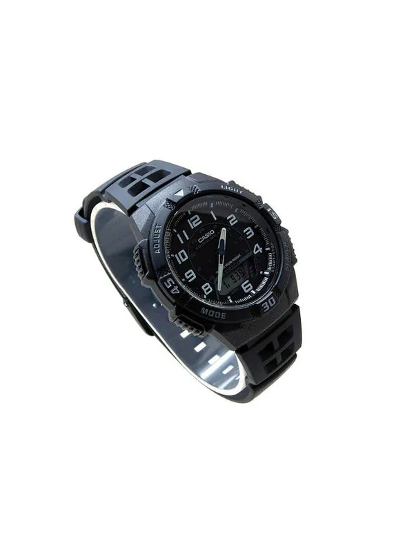 Часы CASIO Waterproof Sports Shockproof Solar Powered Mens Black Analog — изображение 3 из 4, оттенок черный