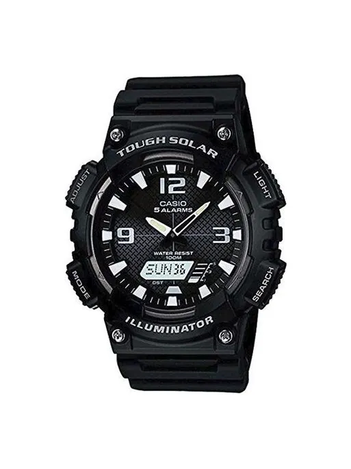 Часы CASIO Sports Solar Powered Mens Black Analog/Digital Combo — изображение 1 из 5, оттенок черный