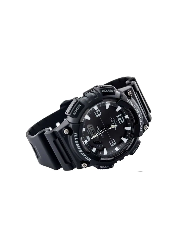 Часы CASIO Tough Solar Solar Sports Waterproof Electronic For Men Solar Powered Mens Black Analog — изображение 2 из 7