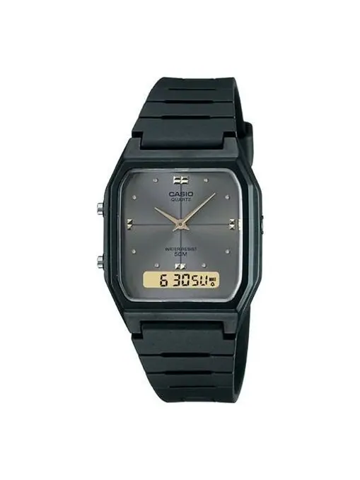 Часы CASIO Quartz Waterproof Mens Black Analog/Digital Combo — изображение 1 из 2, оттенок черный
