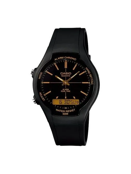 Часы CASIO Quartz Waterproof Mens Black Analog/Digital Combo — изображение 1 из 3, оттенок черный