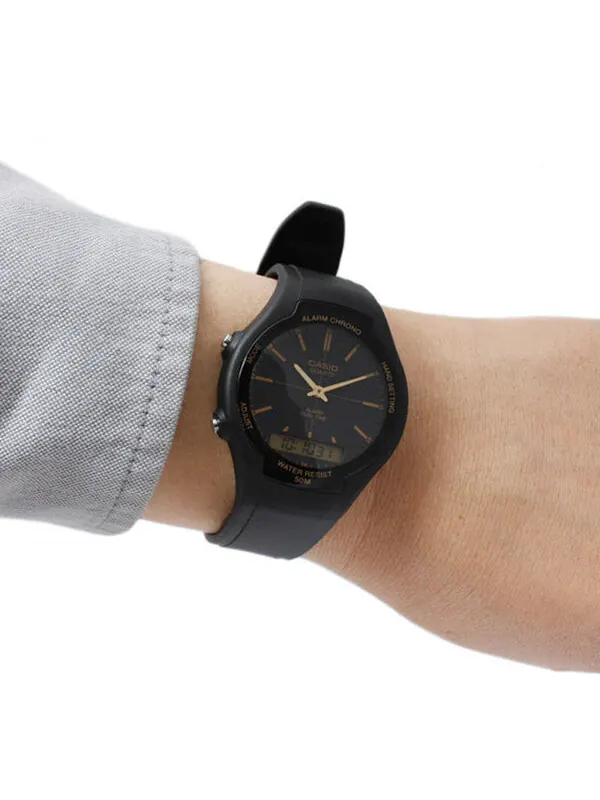 Часы CASIO Quartz Waterproof Mens Black Analog/Digital Combo — изображение 3 из 3, оттенок черный