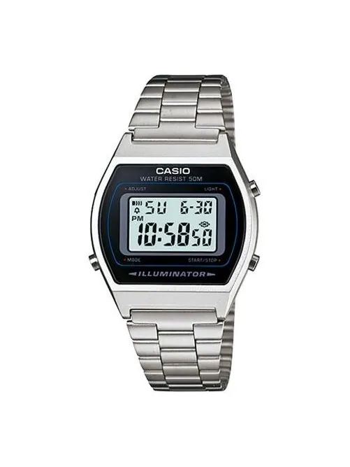 Часы CASIO Quartz Waterproof Analog Mens Silver Digital — изображение 1 из 3, оттенок серебряный