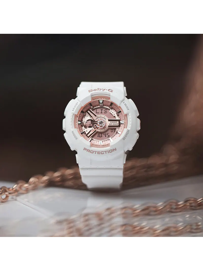 Часы CASIO Baby-G 'White Pink' — изображение 5 из 5, оттенок белый розовый