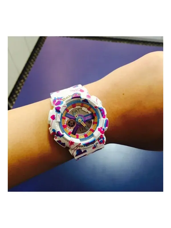 Часы CASIO Baby-G 'White' — изображение 1 из 1, оттенок белый, фиолетовый