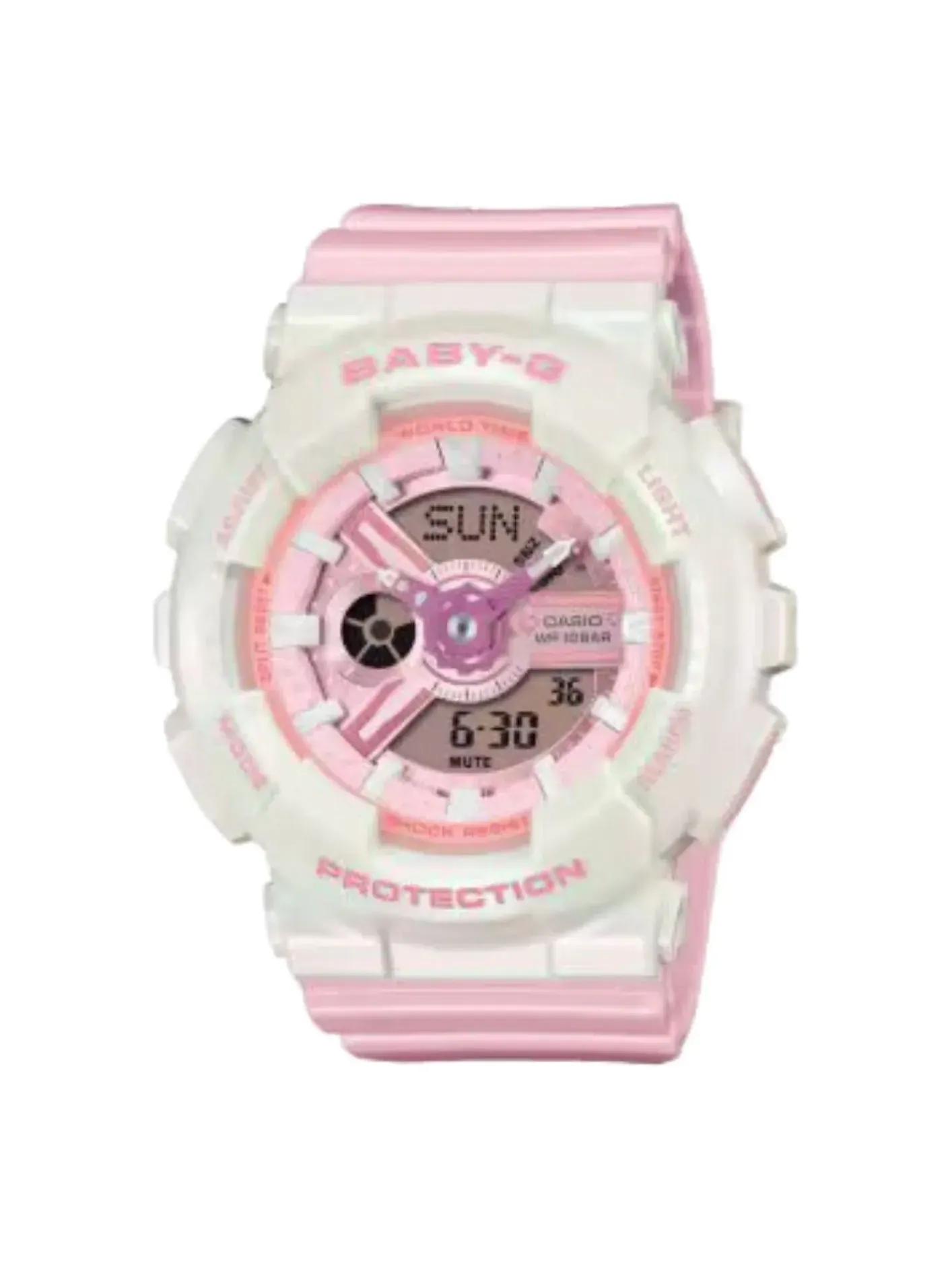Часы (WMNS) CASIO Baby G BA-110 Series 'White Pink' — изображение 1 из 2, оттенок розовый