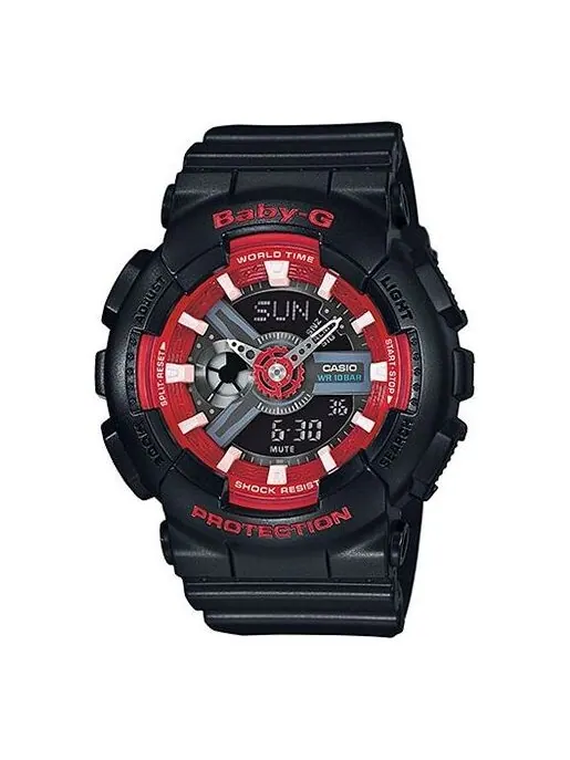 Часы CASIO Baby-G 'Black Red' — изображение 1 из 2, оттенок черный/красный