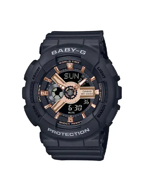 Часы CASIO Baby-G 'Black Rose Gold' — изображение 1 из 4, оттенок черный