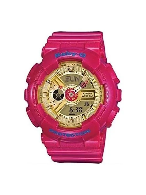 Часы baby-g digital-analog 'hot pink' Casio — изображение 1 из 1, оттенок розовый/золотистый