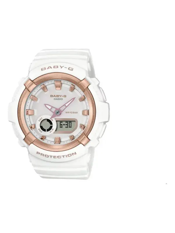 Часы baby-g digital-analog 'off-white' Casio — изображение 1 из 1, оттенок белый/розовый золотистый