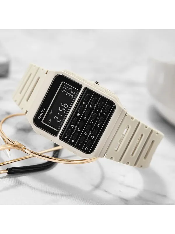 Часы CASIO Unisex YOUTH Calculator Multi-function Waterproof Unisex Mens White Digital — изображение 4 из 4, оттенок белый