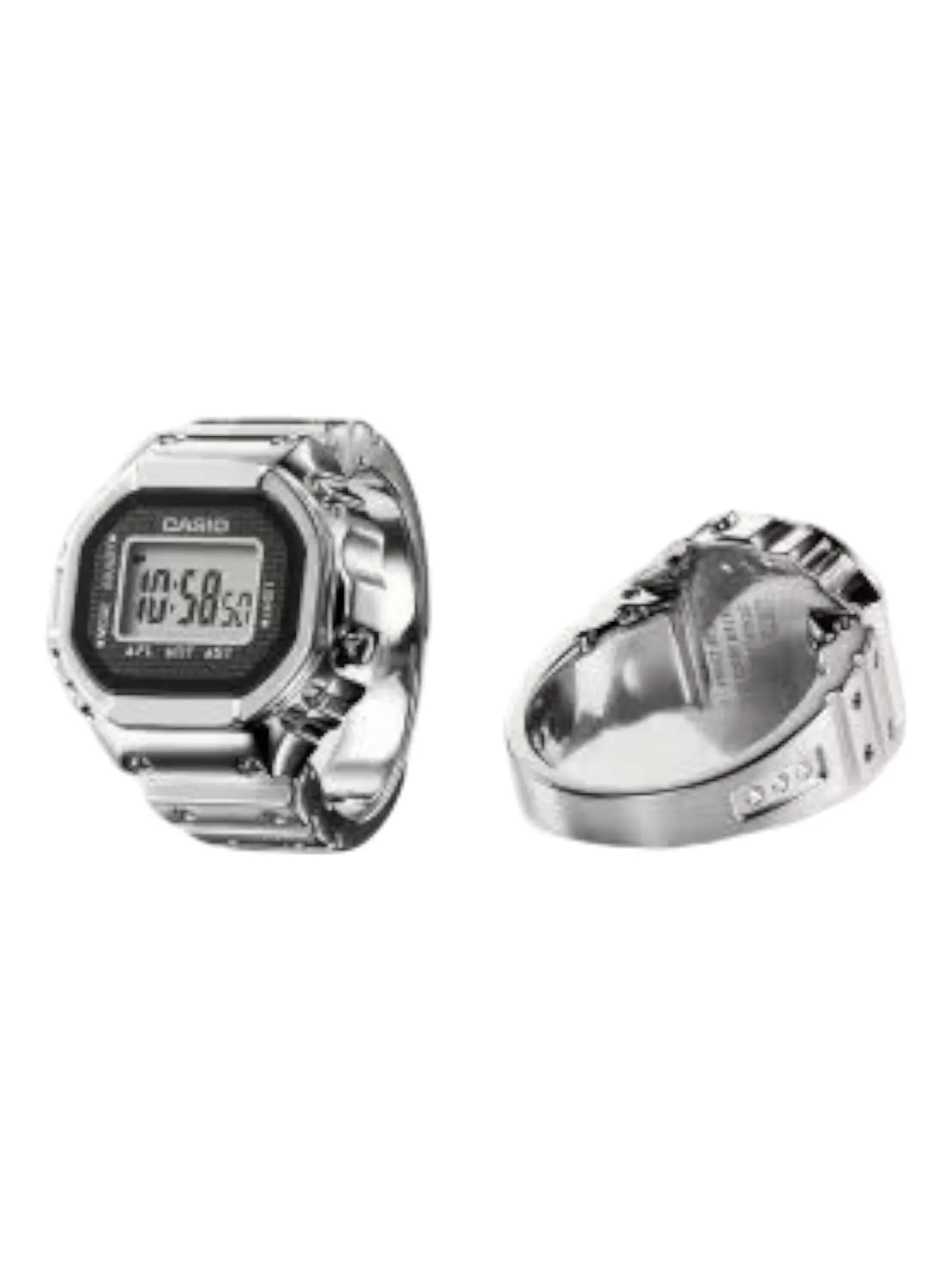 Часы Casio 50th Anniversary Ring Watch 'Silver' — изображение 2 из 2, оттенок серебряный