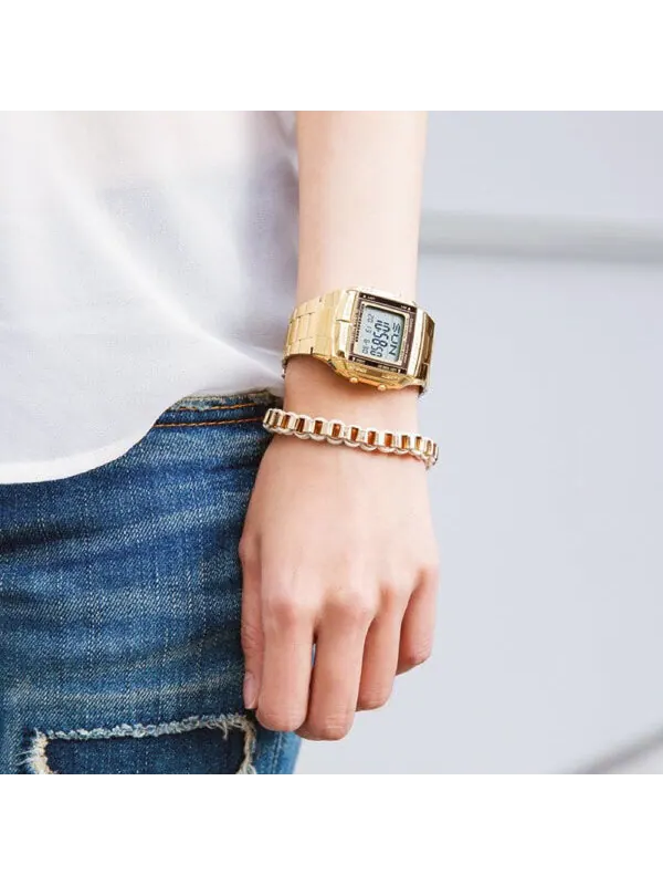 Часы CASIO Male YOUTH Japan / South Korea Fashion Waterproof Mens Gold Digital — изображение 2 из 4, оттенок золото