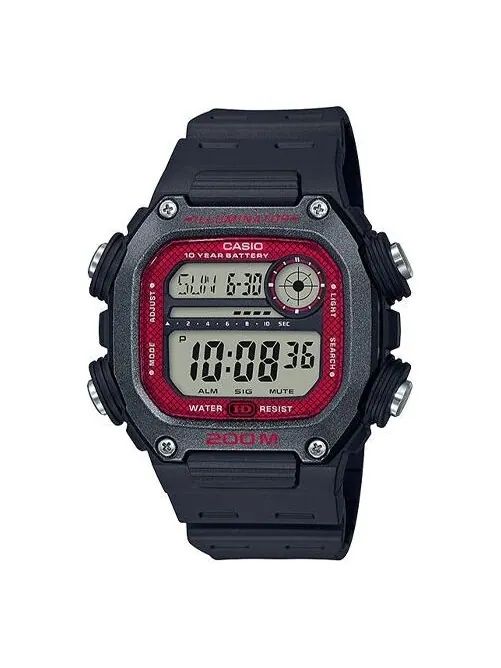 Часы CASIO G-Shock Digital 'Black' — изображение 1 из 2, оттенок красный