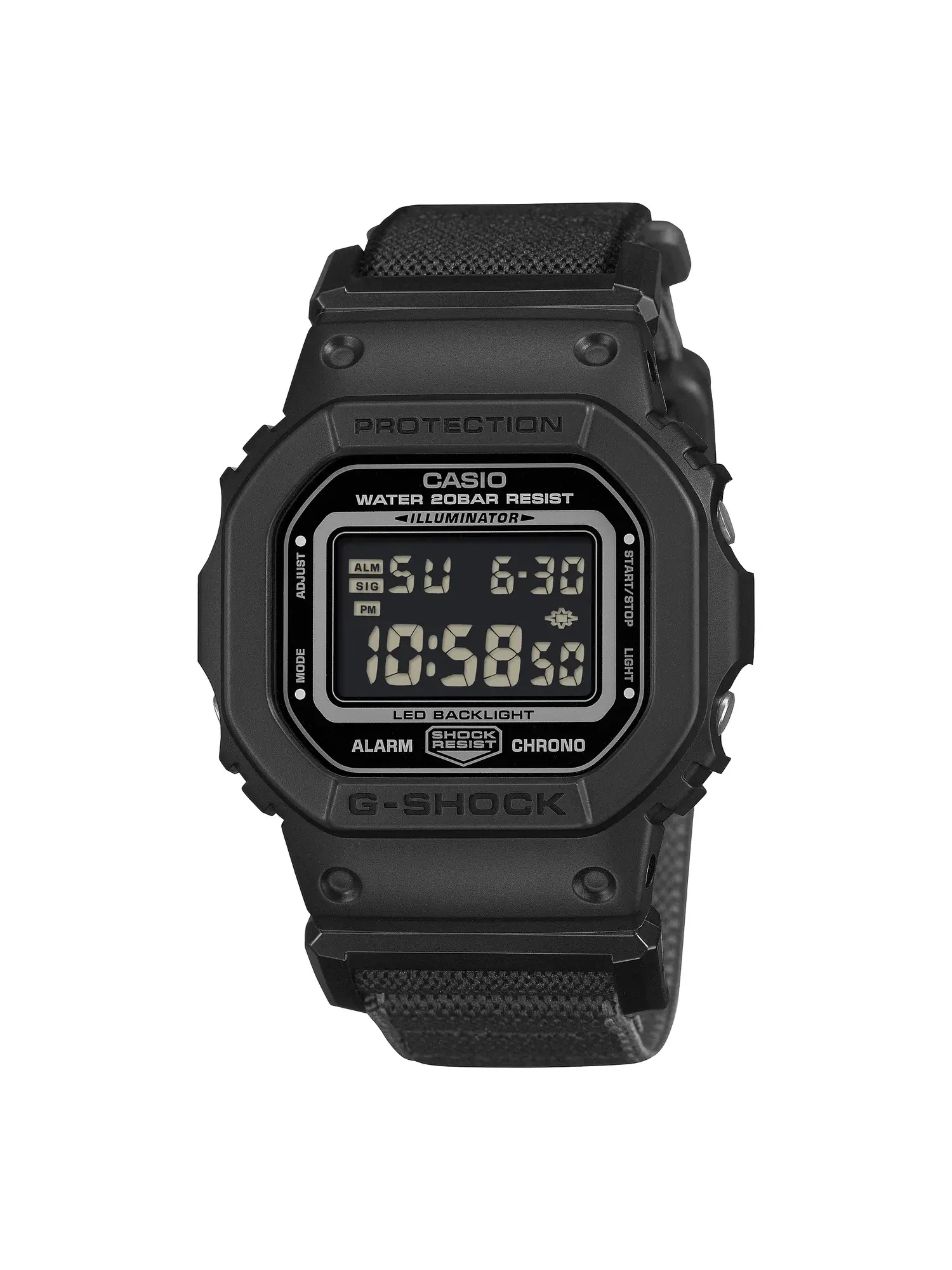 Часы CASIO G-Shock 5600 Series Digital 'Black' DW-5600MNC-1 — изображение 1 из 2, оттенок черный