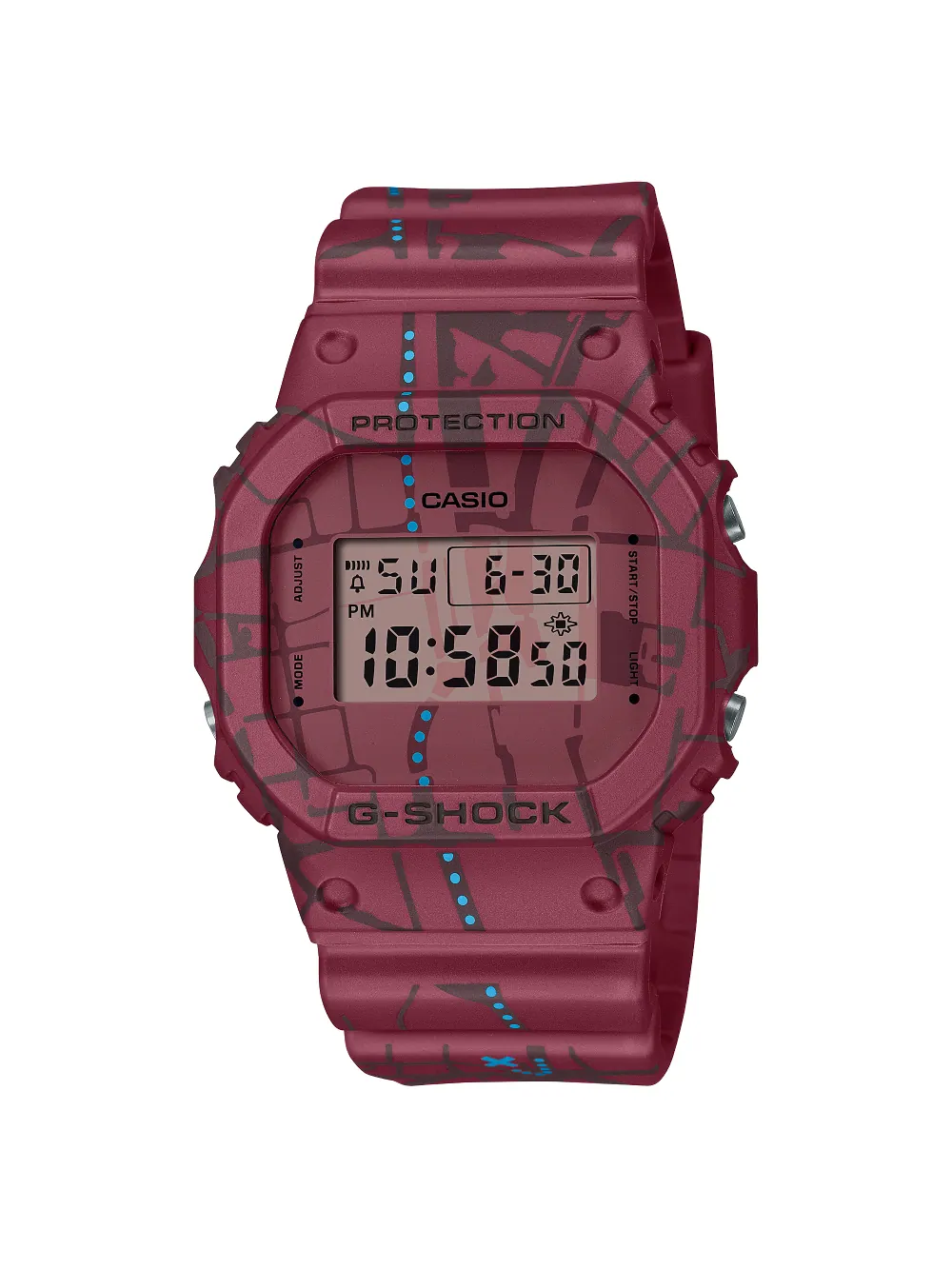 Часы Casio G-Shock «Treasure Hunt», арт. DW-5600SBY-4 — изображение 1 из 5, оттенок красный