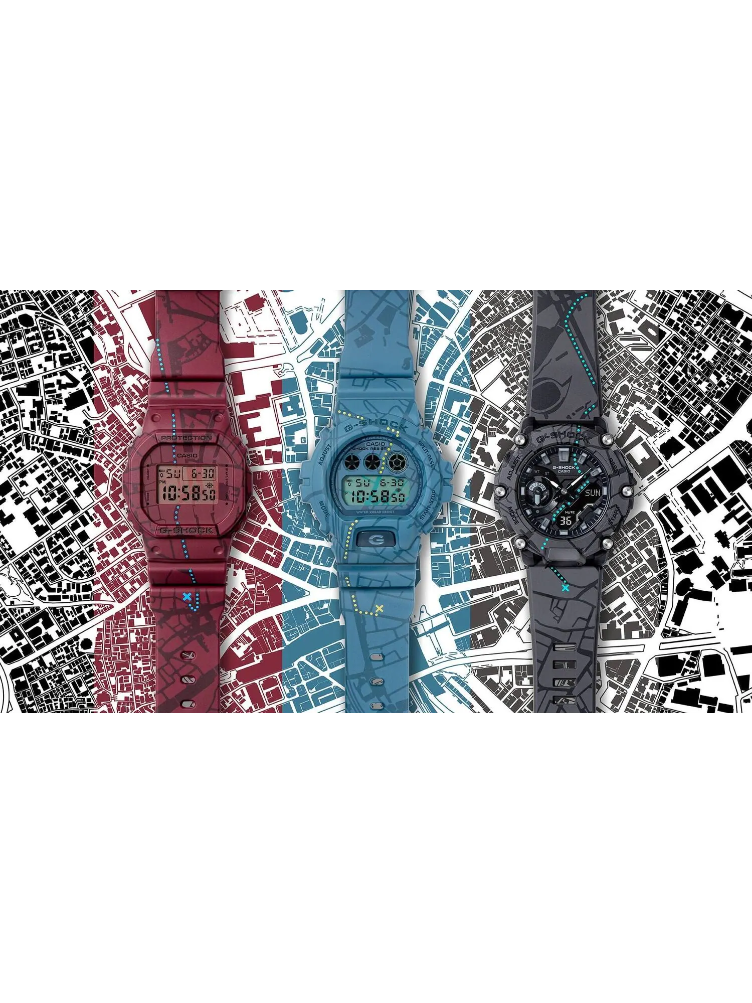 Часы Casio G-Shock «Treasure Hunt», арт. DW-5600SBY-4 — изображение 4 из 5, оттенок красный
