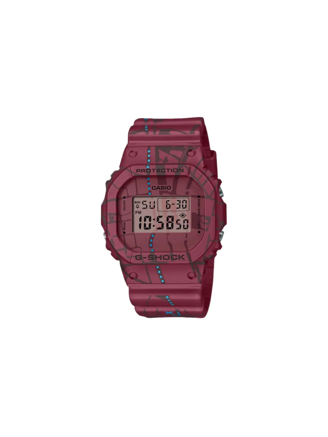 Часы Casio G-Shock «Treasure Hunt», арт. DW-5600SBY-4 — изображение 5 из 5, оттенок красный