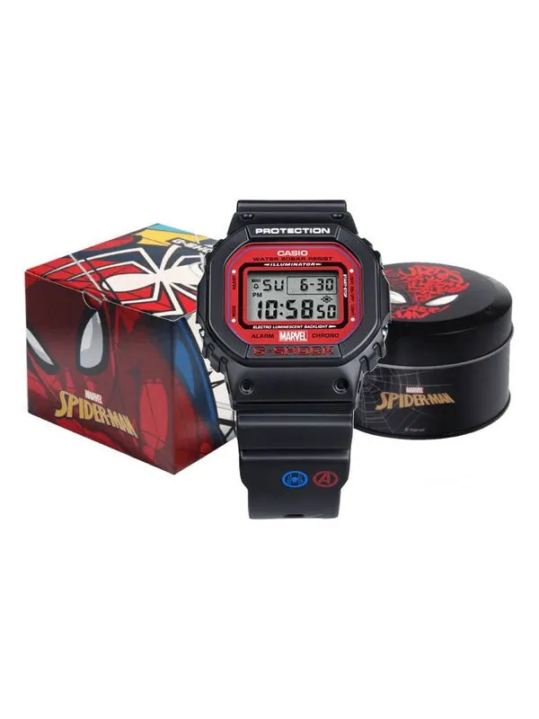 Часы CASIO G-Shock Square 'Black Red' — изображение 1 из 4, оттенок черный/красный