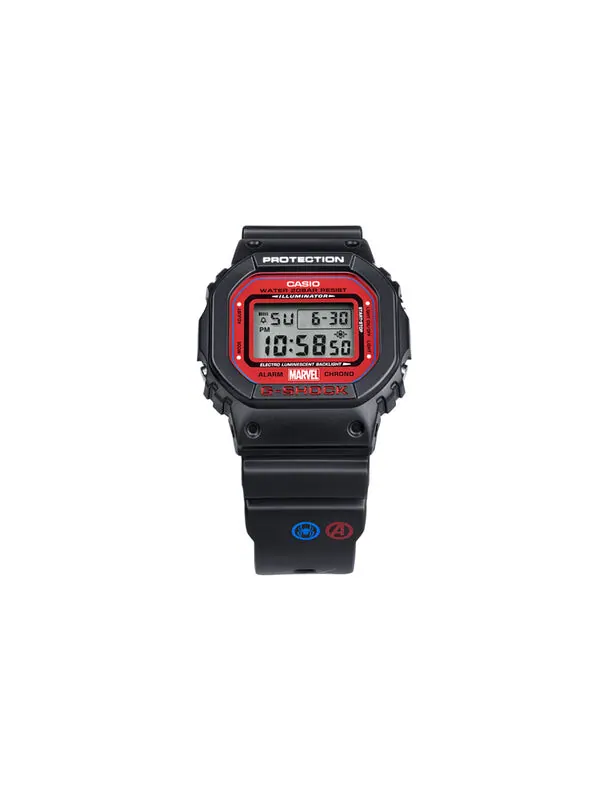 Часы CASIO G-Shock Square 'Black Red' — изображение 2 из 4, оттенок черный/красный
