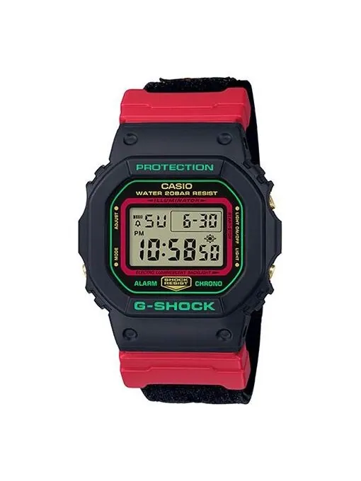 Часы CASIO G-Shock Square 'Black Red' — изображение 1 из 4, оттенок черный/красный