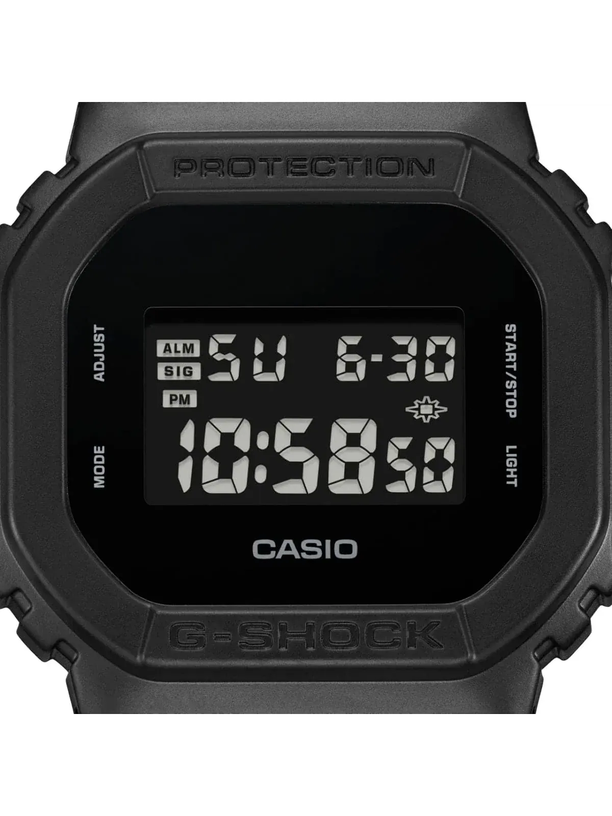 Часы CASIO G-Shock 5600 Series Digital 'Black' DW-5600UBB-1 — изображение 4 из 5, оттенок черный