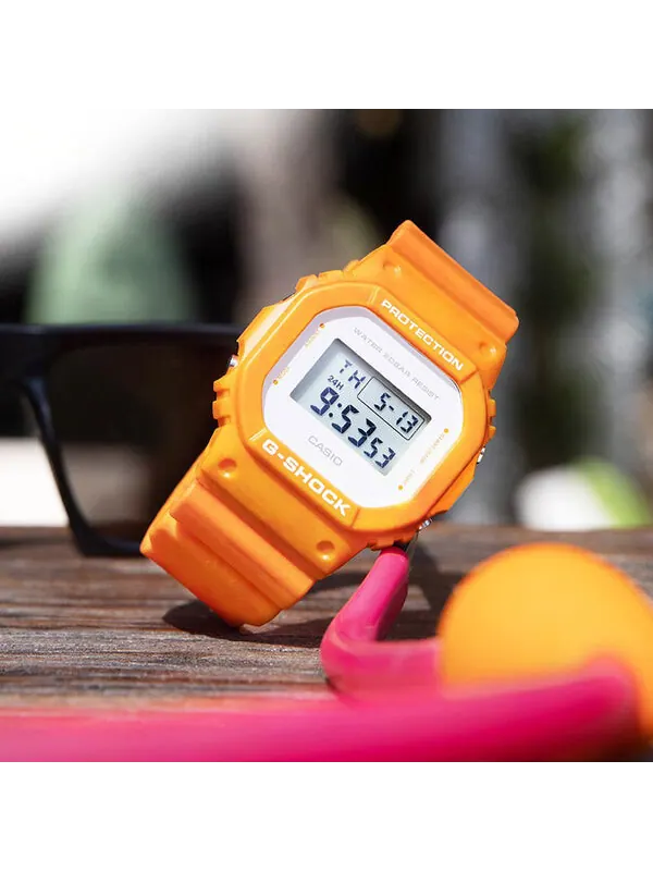 Часы Casio G-Shock, арт. DW-5600WS-4PR — изображение 2 из 4, оттенок оранжевый