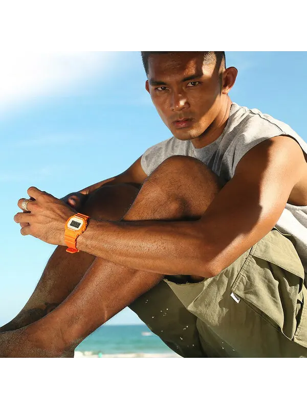 Часы Casio G-Shock, арт. DW-5600WS-4PR — изображение 3 из 4, оттенок оранжевый