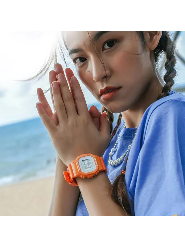 Часы Casio G-Shock, арт. DW-5600WS-4PR — изображение 4 из 4, оттенок оранжевый
