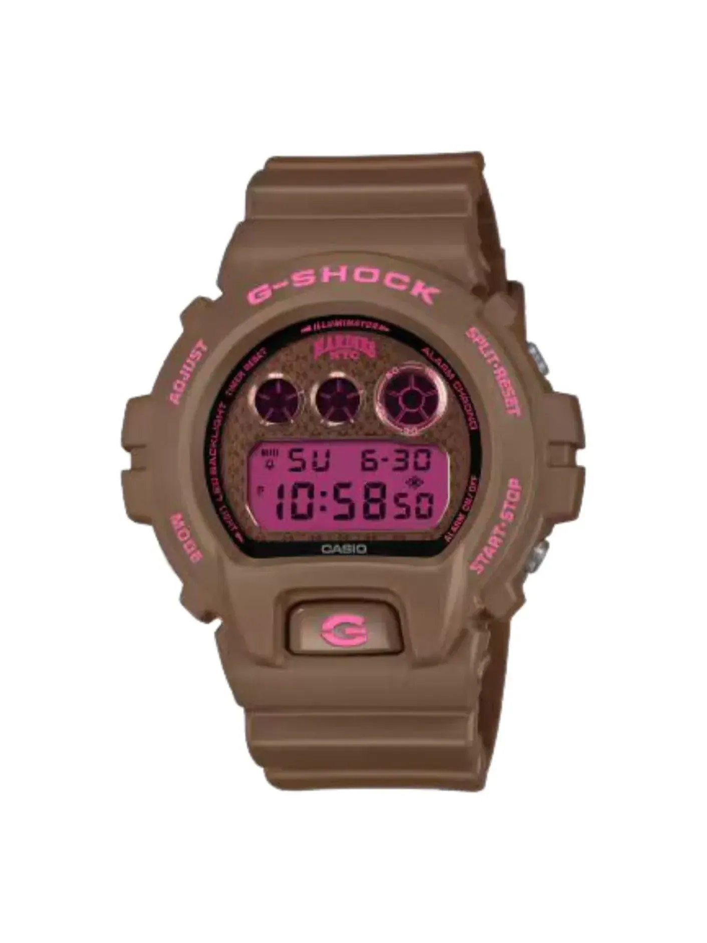 Часы CASIO G-SHOCK x Hardies NYC 6900 Series 'Brown Pink' — изображение 1 из 6, оттенок коричневый