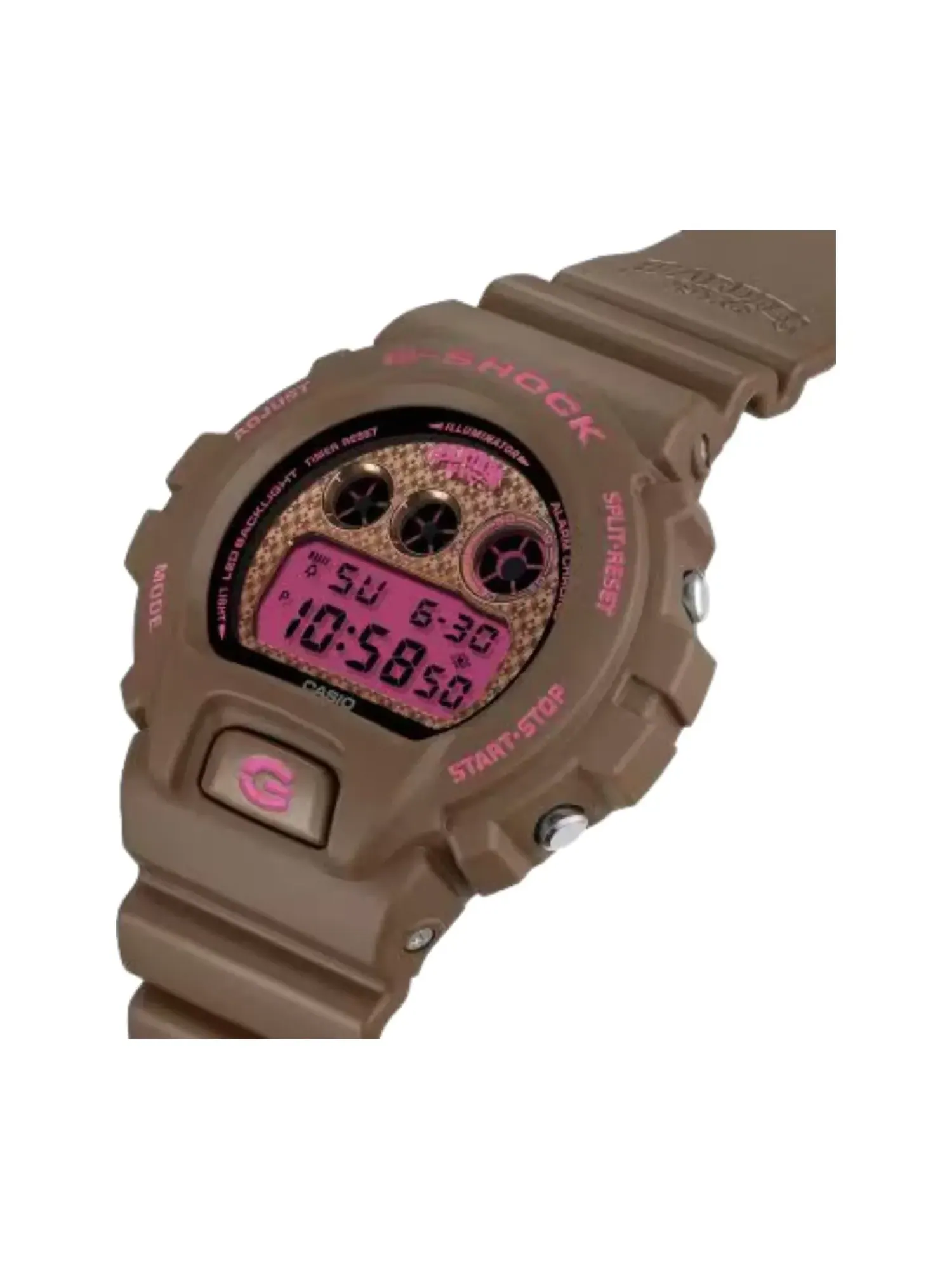 Часы CASIO G-SHOCK x Hardies NYC 6900 Series 'Brown Pink' — изображение 5 из 6, оттенок коричневый