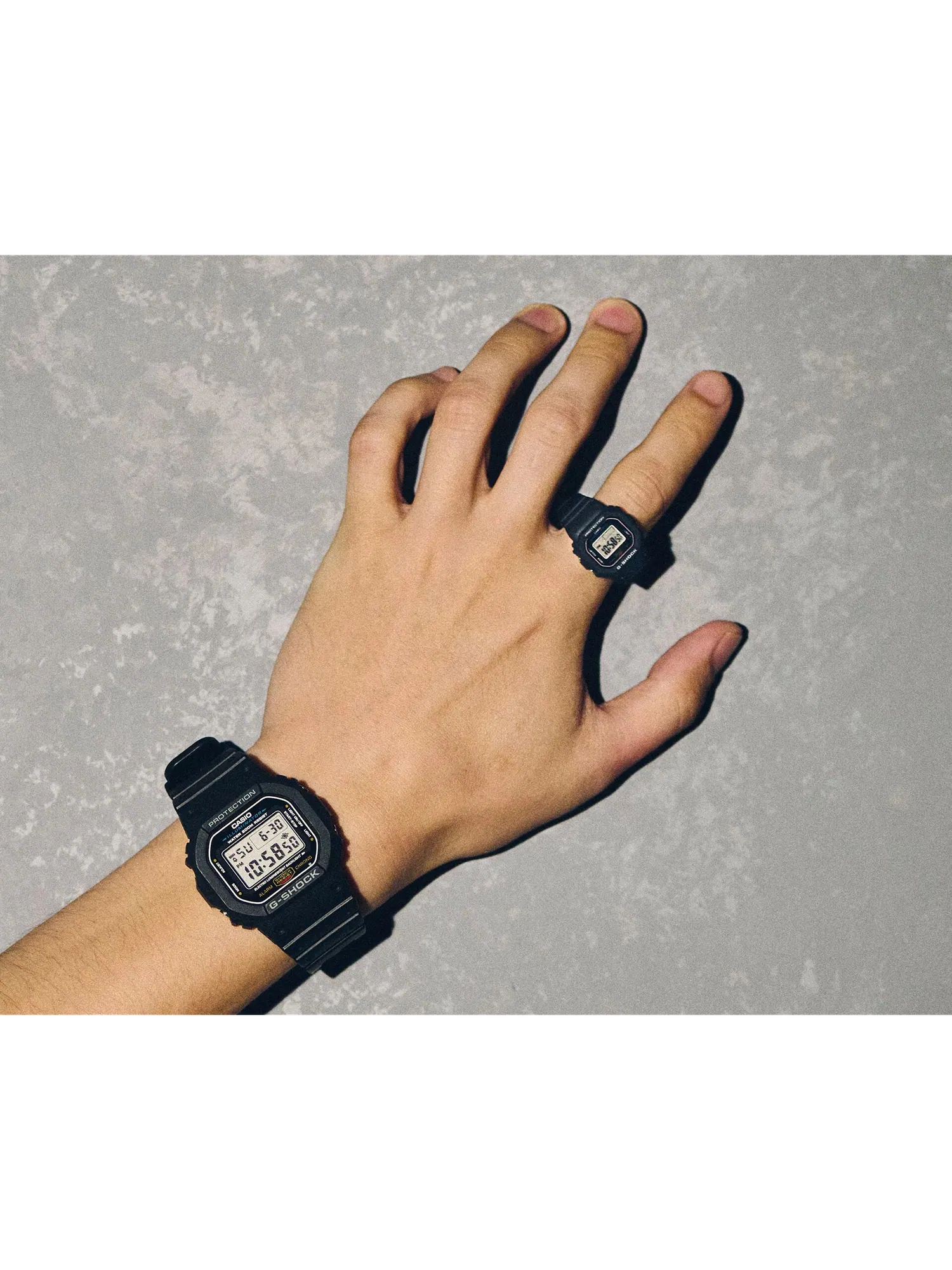 Нано-кольцо Casio G-SHOCK DWN-5600 «Желтое» — изображение 4 из 5, оттенок желтый