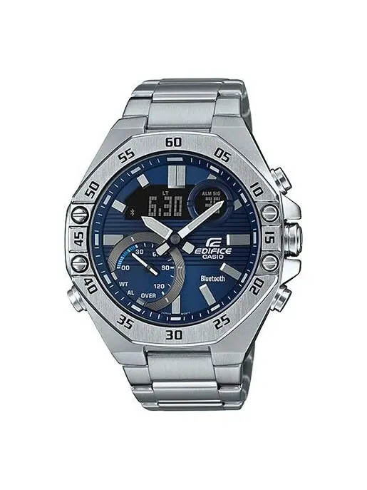 Часы Casio Edifice Waterproof Analog-Digital Watch 'Marine Blue Silver' — изображение 1 из 4, оттенок синий