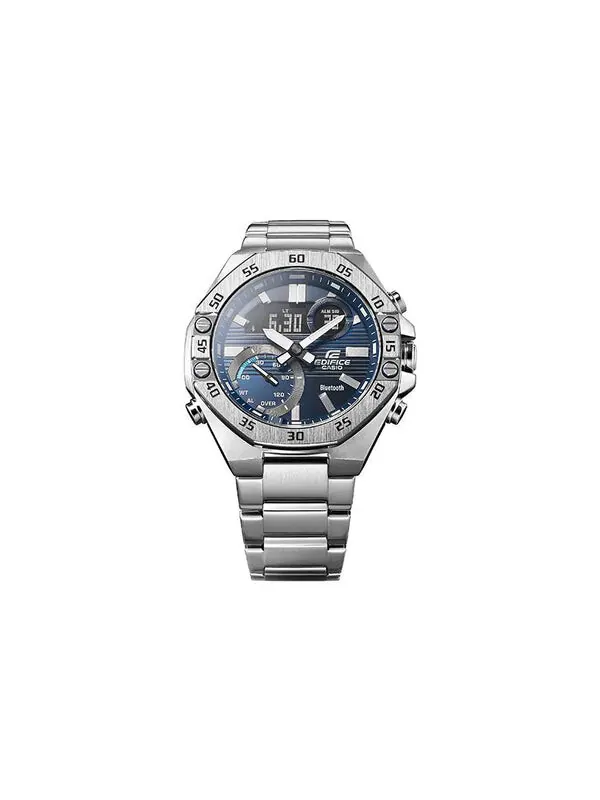 Часы Casio Edifice Waterproof Analog-Digital Watch 'Marine Blue Silver' — изображение 2 из 4, оттенок синий