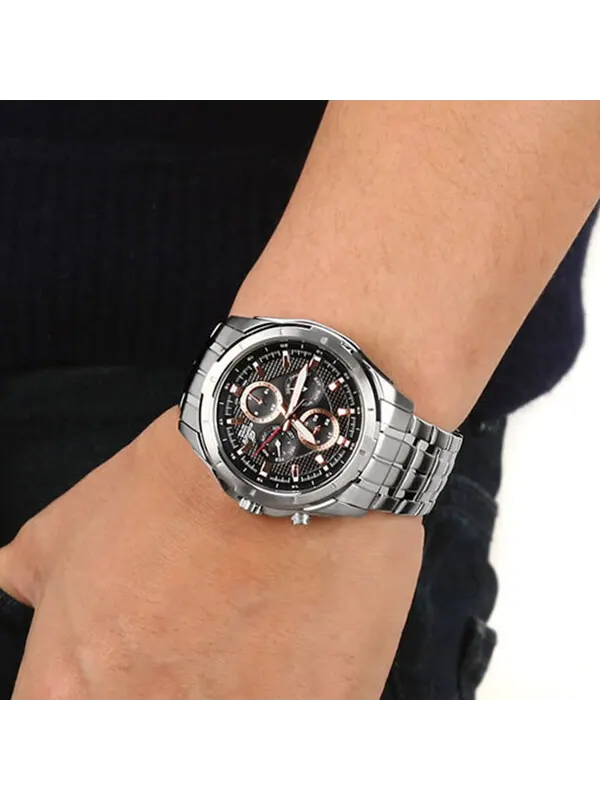 Часы Casio Edifice Analog Watch 'Silver Metallic Black Gold' — изображение 2 из 2, оттенок черный