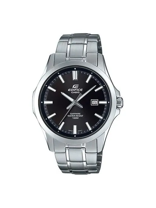 Часы CASIO Men's EDIFICE /Black Mens Silver Analog — изображение 1 из 3, оттенок серебряный