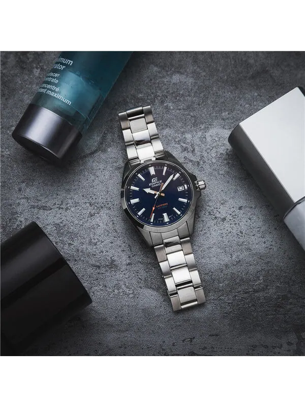 Часы CASIO Waterproof EDIFICE Sapphire Crystal Mens Blue Analog — изображение 2 из 4, оттенок синий