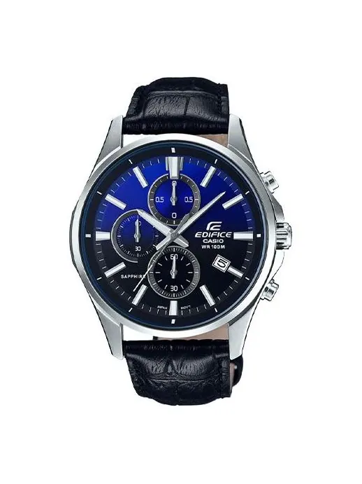 Часы CASIO Quartz Waterproof Sapphire Crystal EDIFICE Mens Blue Analog — изображение 1 из 8, оттенок синий