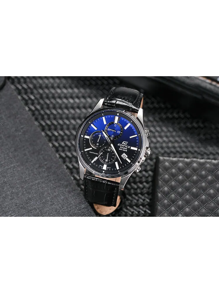 Часы CASIO Quartz Waterproof Sapphire Crystal EDIFICE Mens Blue Analog — изображение 4 из 8, оттенок синий