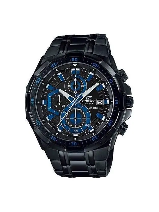Часы CASIO Waterproof EDIFICE Limited Edition Mens Black/Blue Analog — изображение 1 из 3, оттенок черный/синий
