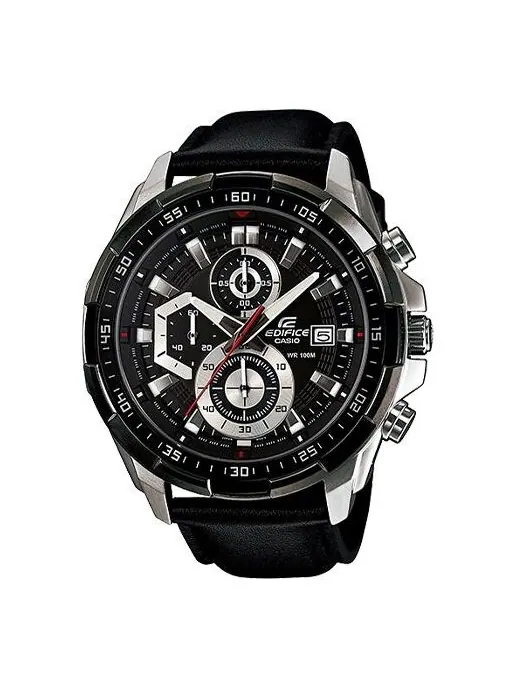 Часы CASIO EDIFICE Waterproof Mens Black Analog — изображение 1 из 4, оттенок черный