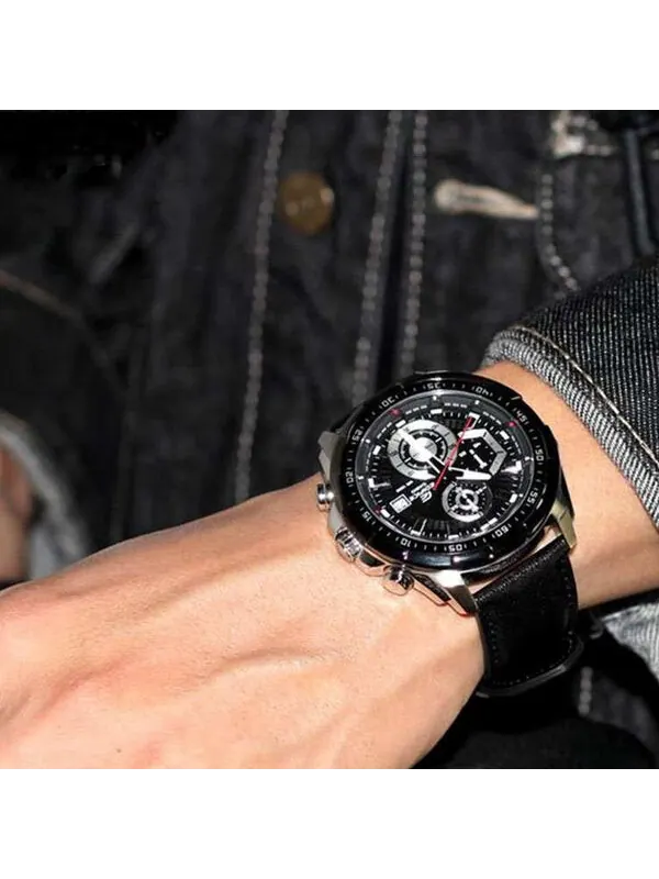 Часы CASIO EDIFICE Waterproof Mens Black Analog — изображение 3 из 4, оттенок черный