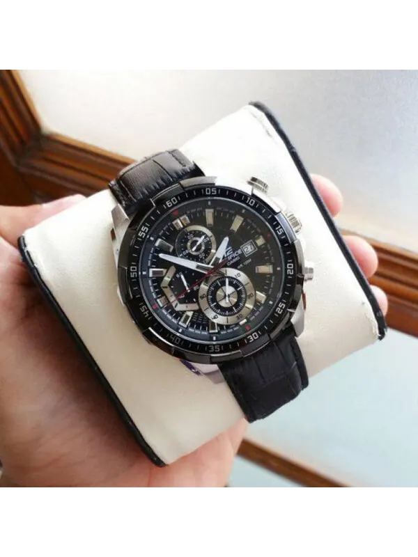 Часы CASIO EDIFICE Waterproof Mens Black Analog — изображение 4 из 4, оттенок черный