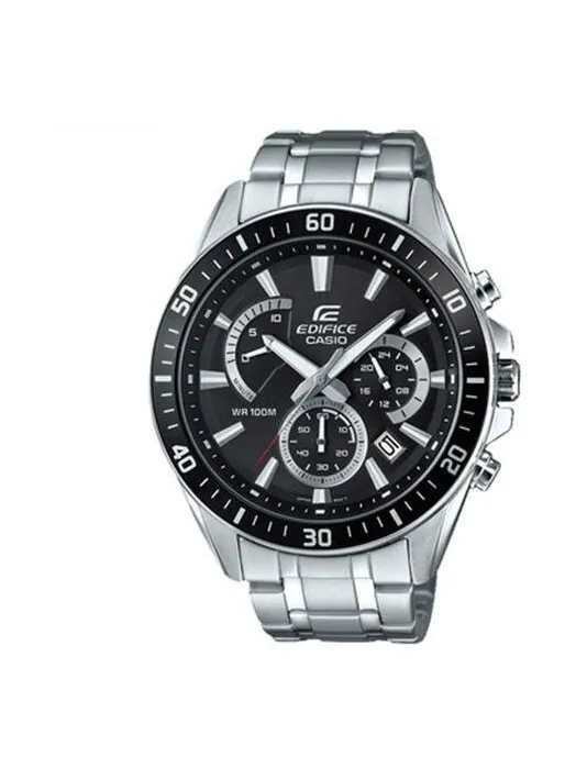 Часы CASIO EDIFICE Waterproof Sports Stainless Steel Strap Mens Black Analog — изображение 1 из 4, оттенок черный