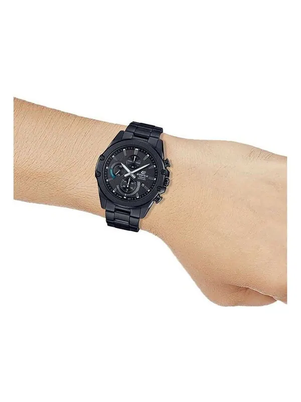 Часы CASIO EDIFICE Stainless Steel Strap Sapphire Crystal Mens Black Analog — изображение 1 из 1, оттенок черный