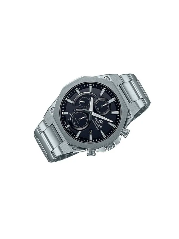 Часы CASIO Waterproof Sports EDIFICE Solar Powered Mens Black Analog — изображение 2 из 4, оттенок черный