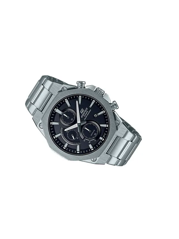 Часы CASIO Waterproof Sports EDIFICE Solar Powered Mens Black Analog — изображение 3 из 4, оттенок черный